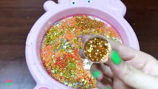 SERIES SPECIAL GOLD SLIME - Mixing Random Things Into Glossy Slime Satisfying Slime Videos #1123