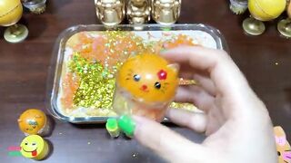 SERIES SPECIAL GOLD HELLO KITTY - Mixing Random Things Into Glossy Slime ! Satisfying Slime  #1119