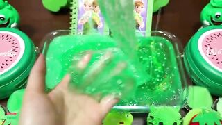 SPECIAL GREEN SLIME - Mixing Random Things Into Glossy Slime ! Satisfying Slime Videos #1118