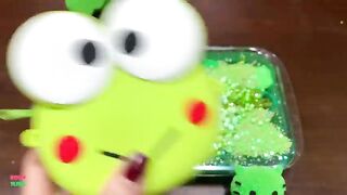 SPECIAL GREEN SLIME - Mixing Random Things Into Glossy Slime ! Satisfying Slime Videos #1118