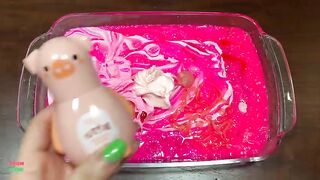 PINK RABBIT SLIME - Mixing Random Things Into Glossy Slime ! Satisfying Slime Videos #1112