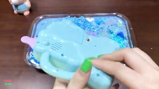 FROZEN ELSA - Mixing Floam and Glitter Into Glossy Slime ! Satisfying Slime Videos #1110
