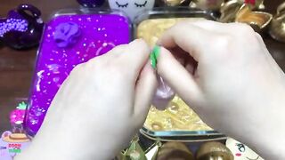 SERIES SPECIAL GOLD Vs PURPLE - Mixing Random Things Into Glossy Slime!Satisfying Slime Videos #1103
