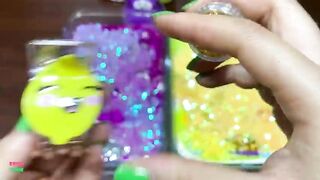 VIOLET and YELLOW - Mixing Random Things Into Glossy Slime ! Satisfying Slime Videos #1100