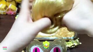 SERIES SPECIAL GOLD SLIME - Mixing Random Things Into Glossy Slime ! Satisfying Slime Videos #1099