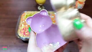 SERIES SPECIAL GOLD SLIME - Mixing Random Things Into Glossy Slime ! Satisfying Slime Videos #1099