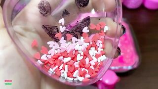 SPECIAL PINK SLIME - Mixing Glitter and Floam Into Glossy Slime ! Satisfying Slime Videos #1096