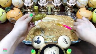SPECIAL GOLD SLIME - Mixing Random Things Into Glossy Slime ! Satisfying Slime Videos #1095