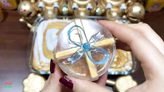 Special GOLD Slime - Mixing Glitter and Makeup Into Glossy Slime ! Satisfying Slime Videos #1088