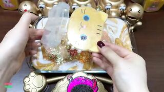 Special GOLD Slime - Mixing Glitter and Makeup Into Glossy Slime ! Satisfying Slime Videos #1088