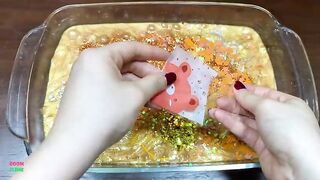 SPECIAL GOLD SLIME - Mixing Makeup and Glitter Into Glossy Slime ! Satisfying Slime Videos #1085