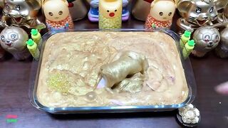 SPECIAL GOLD SLIME - Mixing Glitter and Floam Into Glossy Slime ! Satisfying Slime Videos #1083