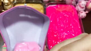 SPECIAL GOLD PINK SLIME - Mixing Random Things Into Glossy Slime ! Satisfying Slime Videos #1075