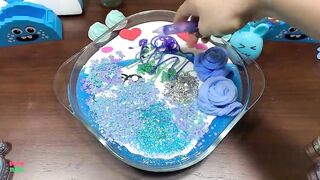 Ocean Blue Slime - Mixing Random Things Into Glossy Slime ! Satisfying Slime Videos #1063