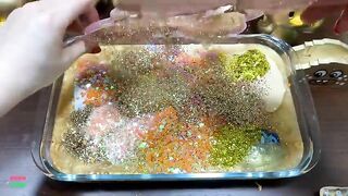 GOLD Slime - Mixing Random Things Into Slime ! Satisfying Slime Videos #1055