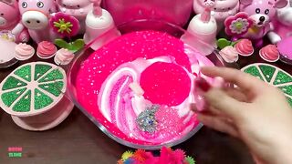 PINK Slime - Mixing Random Things Into Pink Slime ! Satisfying Slime Videos #1045