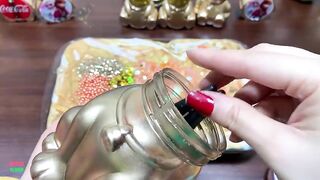 Gold Slime - Mixing Random Things Into Glossy Slime ! Satisfying Slime Videos #1038