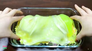 Yellow and Orange - Mixing Random Things Into Clear Slime ! Satisfying Slime Videos #1035