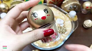 Gold Slime - Mixing Random Things Into Glossy Slime !! Satisfying Slime Videos #1032