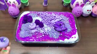 PURPLE SLIME - Mixing Random Things Into Glossy Slime !! Satisfying Slime Videos #1031