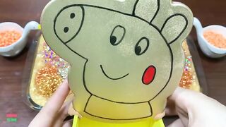 An Hour - Gold Slime Collection !! Mixing Random Things Into Slime !! Satisfying Slime Videos #1028