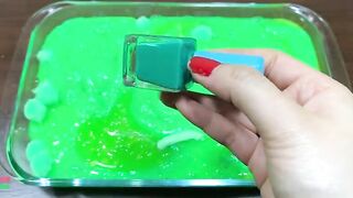 GREEN Slime !! Mixing Random Things Into Slime !! Satisfying Slime Videos #1027