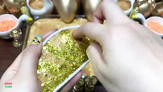 Gold Slime !! Mixing Random Things Into Slime !! Satisfying Slime Videos #1024