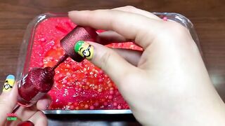 RED COKE Slime !! Mixing Random Things Into Slime !! Satisfying Slime Videos #1018