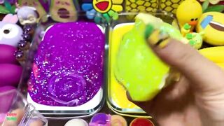 PURPLE - YELLOW !! Mixing Random Things Into Slime !! Satisfying Slime Videos #1014