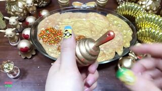 Gold Slime ! Mixing Makeup Into Clear Slime ! Satisfying Slime Videos #1010