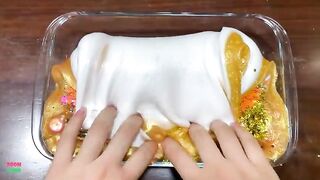 GOLD SLIME - Mixing Random Things Into Glossy Slime !! Satisfying Slime Videos #993