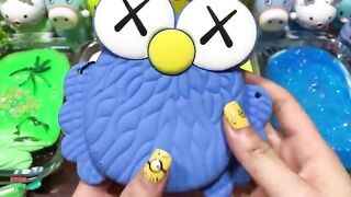 GREEN - YELLOW - BLUE ! Mixing Random Things Into Slime !! Satisfying Slime Videos #991