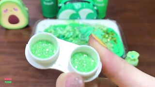 GREEN SLIME - Mixing Random Things Into Glossy Slime !! Slime ASMR - Satisfying Slime Videos #990
