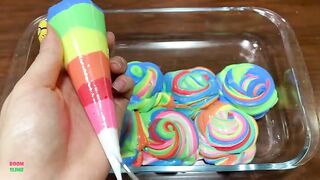 RAINBOW PIPING BAGS !! MIXING RANDOM THINGS INTO SLIME !! SATISFYING SLIME SMOOTHIE #984