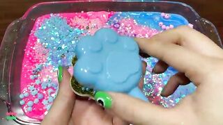 PEPPA PIGS AND BALLOON !! MIXING MANY THINGS INTO NEW HOMEMADE SLIME !! PINK AND BLUE #954
