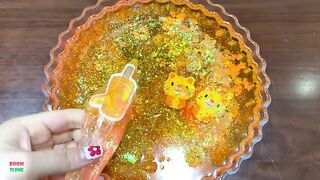 Making CLEAR Slime With Funny Piping Bags !! ORANGE SLIME !! Satisfying CLEAR Slime Smoothie #945