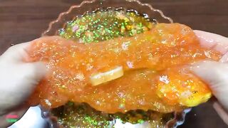 Making CLEAR Slime With Funny Piping Bags !! ORANGE SLIME !! Satisfying CLEAR Slime Smoothie #945