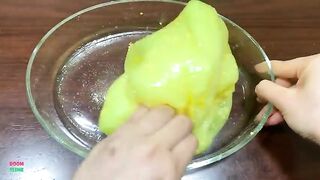 Making CLEAR Slime With Funny Piping Bags!!! YELLOW SLIME !!! Satisfying CLEAR Slime Smoothie #925