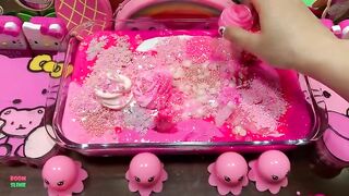 Relaxing Piping Bags ! PINK Slime ! Mixing Random Things Into SLIME ! Satisfying Slime Smoothie #922