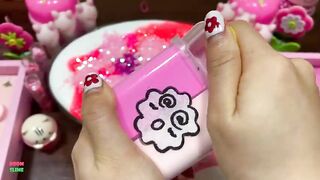 PINK Box Collection !! Mixing Random Things Into GLOSSY SLIME !! Satisfying Slime Smoothie #917