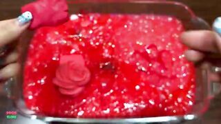 Festival of RED ! KISS ME ! Mixing Random Things Into HOMEMADE SLIME! Satisfying Slime Smoothie #909