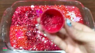 Festival of RED ! KISS ME ! Mixing Random Things Into HOMEMADE SLIME! Satisfying Slime Smoothie #909