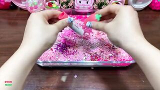 Festival of PINK !! Mixing Random Things Into GLOSSY SLIME !! Satisfying Slime Smoothie #905