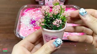 Festival of PINK !! Mixing Random Things Into GLOSSY SLIME !! Satisfying Slime Smoothie #905