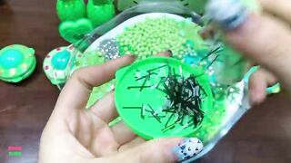 Festival of GREEN !! Mixing Random Things Into GLOSSY Slime !! Satisfying Slime Smoothie #873