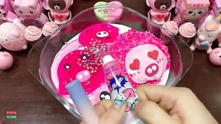 Festival of PINK !! Mixing Random Things Into Glossy Slime !! Satisfying Slime Smoothie #853