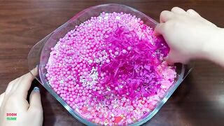 Festival of PINK !! Mixing Random Things Into Glossy Slime !! Satisfying Slime Smoothie #853