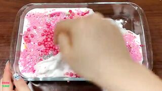 Festival of Pink !! Mixing Random Things Into Glossy Slime !! Satisfying Slime Smoothie #835