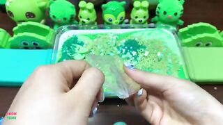 Festival of Green !! Mixing Random Things Into Glossy Slime !! Satisfying Slime Smoothie #831