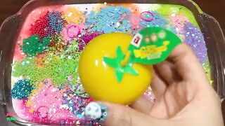 Festival of Colors !! Mixing Random Things Into Glossy Slime !! Satisfying Slime Smoothie #820